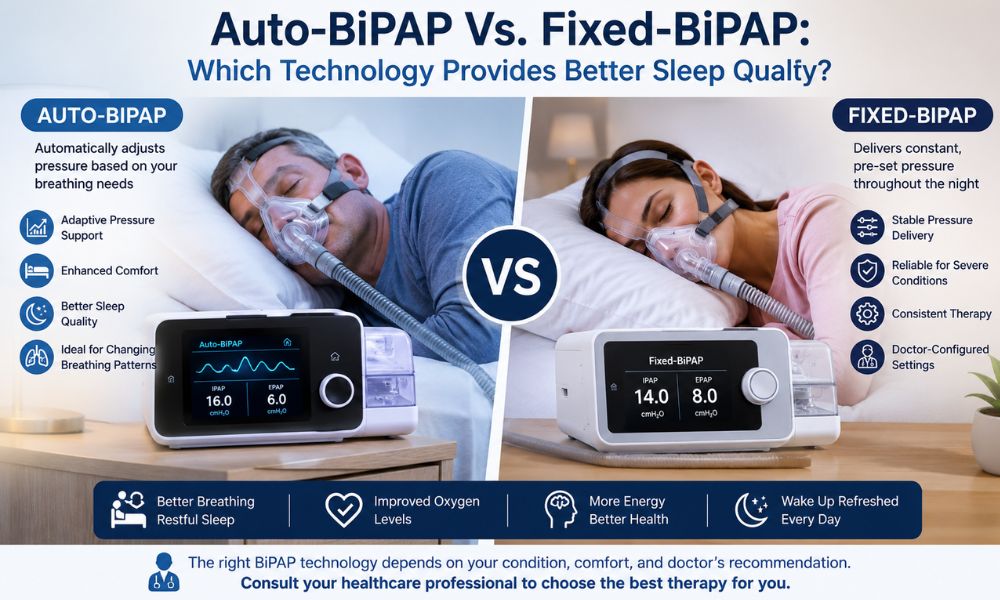 Auto-BiPAP vs Fixed-BiPAP machine comparison